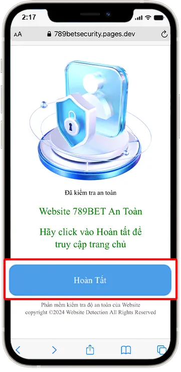 Truy cập link vào chính thức